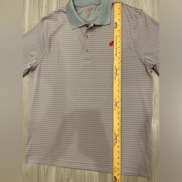 Alabama Crimson Tide Shirt Mens XL Gray Polo Striped TuskWear Gameday Football - Picture 3 of 8